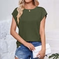 thumbnail image 6 of Xihbxyly Loose Summer Tops for Women Women Casual Basic T Shirts Loose Fit Crewneck Short Sleeve Summer Trendy Lightweight Soft Plus Size Tops Summer Saving Clearance Shirts, 6 of 7