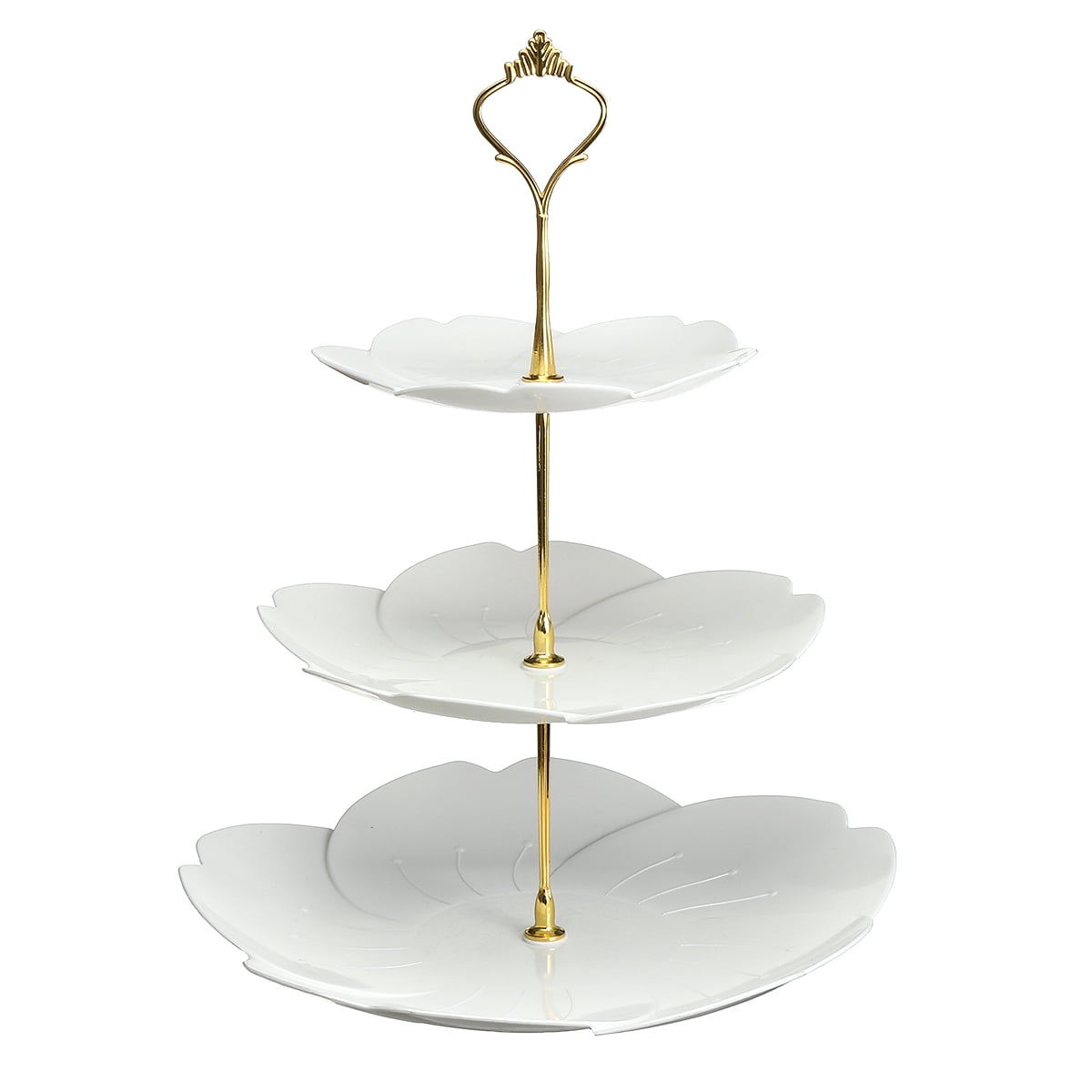 3 Tiers Cake Stands Round Square Pure Elegant Embossed Dessert Display White For Baby Shower Wedding Birthday Party Celebration Home Decor Ornaments Walmart Com Walmart Com