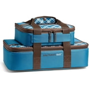 Rachael Ray Lasagna Lugger Combo Set, 16.5? X 10.5? X 4.2, Marine Blue Plaid