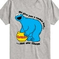 thumbnail image 3 of Sesame Street - I Ate All The Cookies - Toddler and Youth Short Sleeve Graphic T-Shirt, 3 of 5