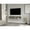 White Oak, variant on Floating Design of White Oak - Ideal for 60 - 69 Inch TVs - Entertainment Space - Organize Devices