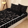 thumbnail image 2 of Erosebridal Boho Arrow Zipper Full Size Comforter Sets with Fitted Sheet and 2 Pillowcases, Vintage Lodge Cabin Zipper Bedding Set, Blush Black, Black Reversible, 2 of 7