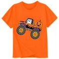 thumbnail image 3 of CONFREE Halloween Boys Short Sleeve Tshirts Crew Neck Cartoon Pumpkin Graphic Soft Hallowmas T-Shirts for Kids, 3 of 3