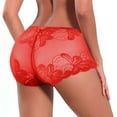 thumbnail image 3 of Gibobby Ropa interior hipster para mujer Braguitas bikini para mujer, cómodas, informales, para mujer, ropa interior encaje Hipster, sin costuras, sexy, cortes altos（Rojo， L), 3 of 4