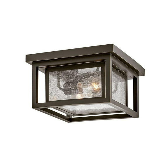 16W 2 Led Outdoor Medium Flush Mount-6.5 inches Tall and 11 inches Wide-Oil Rubbed Bronze Finish Bailey Street Home 81-Bel-4947860