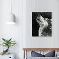 thumbnail image 4 of Nawypu Large Wolf Canvas Wall Art Wild Wolf Painting Picture Prints Full Moon and Wolf Landscape Painting Artwork, 4 of 5