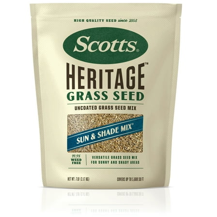 Scotts Heritage Grass Seed Sun & Shade Mix, 7 lbs.