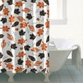 thumbnail image 4 of Fall Harvest Thanksgiving Pumpkin Shower Curtain,Autumn Leaves with Pumpkins Farmhouse Bath Curtain,Maple Leaves Bathroom Accessories Botanical for Bathroom Curtain Liner Set with Hooks,72X72in, 4 of 6