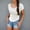 White, variant on YHAJDS Women's Short Sleeve Tops Solid Color U Neck Casual Tee Spring Everyday Blouse