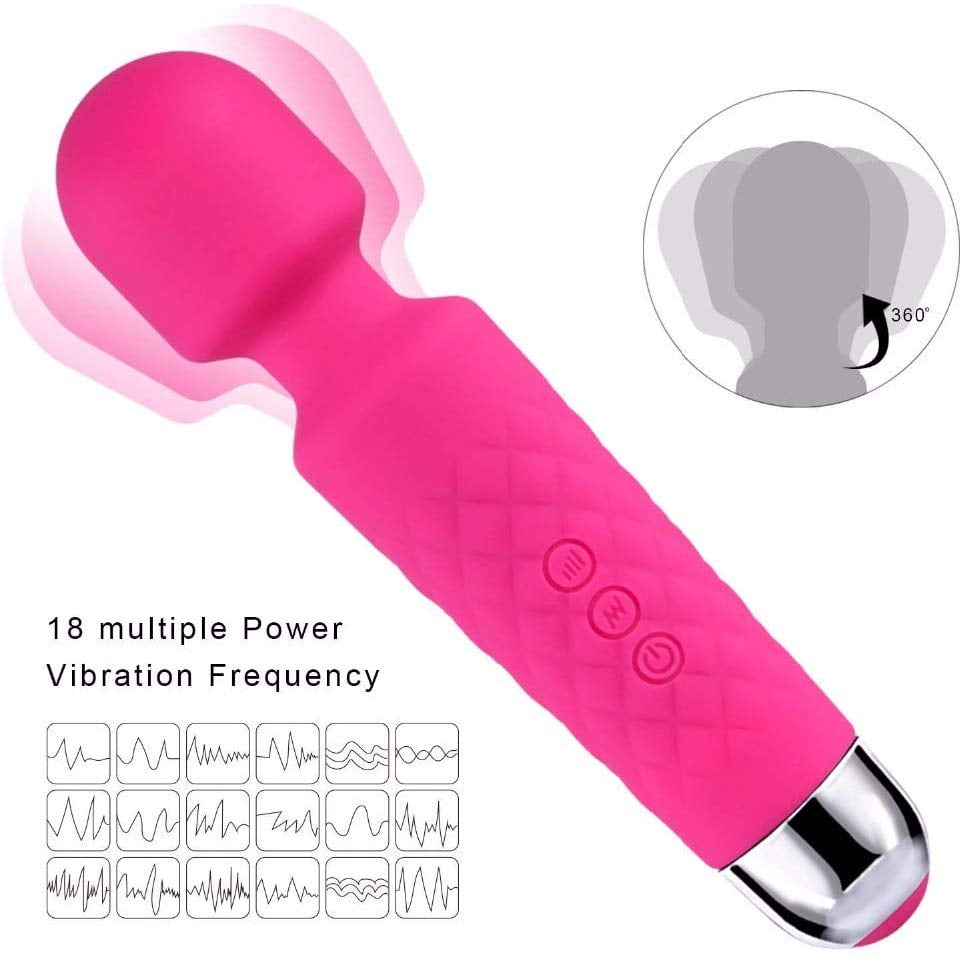 Wand Massager For Women Handheld Rechargeable Cordless 8 Powerful Speeds Pink Walmart Canada