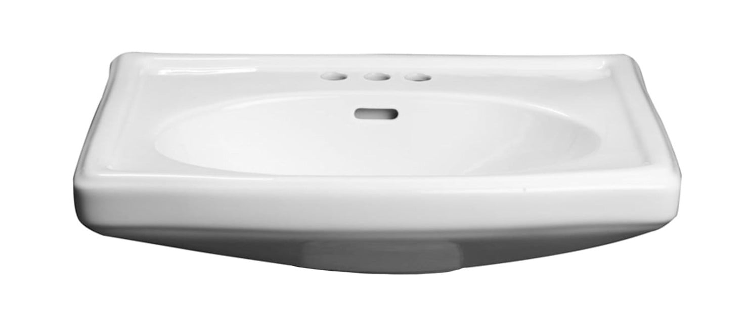 Proflo Pf14108 Alder Creek 25-1/2" Rectangular Vitreous China Pedestal Bathroom Sink -