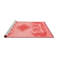 thumbnail image 2 of Ahgly Company Machine Washable Indoor Square Abstract Red Modern Area Rugs, 8' Square, 2 of 4