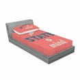 thumbnail image 3 of Ambesonne Retro Fitted Sheet & Pillow Sham Set, Success Motivating Words, Queen, Red Charcoal, 3 of 3