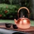 thumbnail image 1 of Tetera de cobre, tetera de Kung Fu hecha a mano, hervidor de agua Retro, jarra, cafetera, tetera para el hogar, senderismo al aire libre, casa de té, 1 of 8