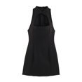 thumbnail image 4 of ZHOGXU Fashion Womens Bodycon Short Dresses Solid Color Stand Collar Sleeveless Fitted Cutout Detail Beach Vacation Outfit, 4 of 5