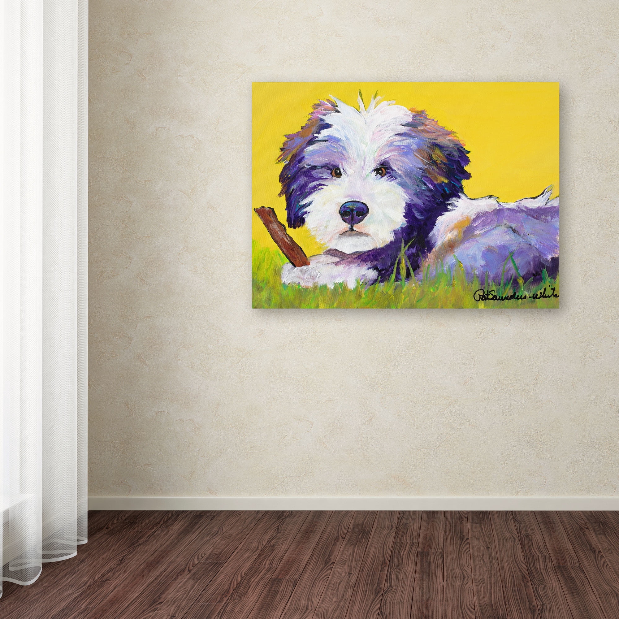 Trademark Fine Art "Chew Stick" Canvas Art by Pat Saunders-White