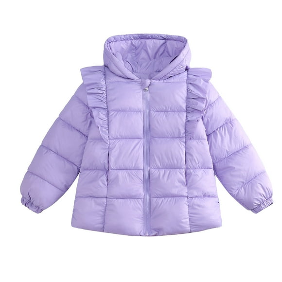 HIPYLO Girls 5t Winter Coat Winter Coats for Toddler Girls Boys Fall Button Down Shirt Infant Baby Girl Clothes 6 Month Old Girl 12month Girl, Purple 18-24 Months