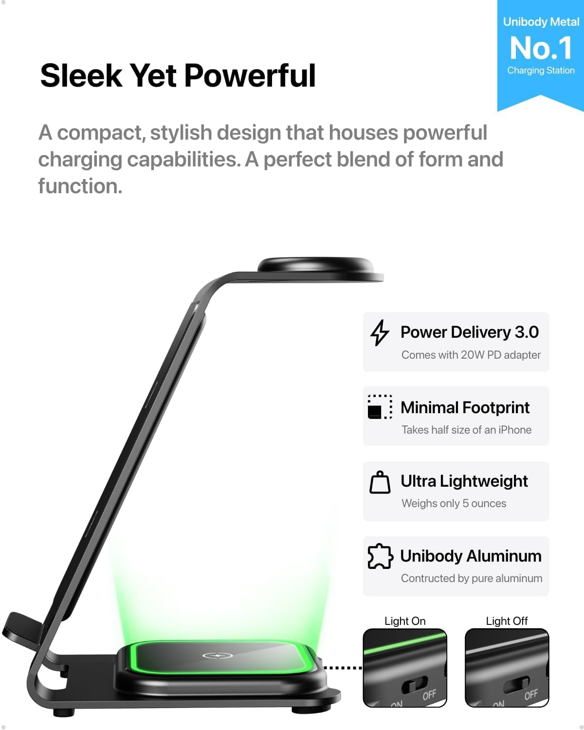 Mobii 3 in 1 Wireless Charger for iPhone 16 15 14 13 12 11 X Pro Max, Wireless Charger for Apple Watch 10 Ultra 3 SE 9 8 7 6 5 4 3 2 and Wireless Charger for AirPods 4 Pro Pro 2 3(Silver)
