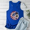 thumbnail image 4 of SOOMLON Fourth of July Funny Shirts for Women Tank Tops Sunflower Distressed Usa Flag Shirts Crew Neck 4th of July Tops Sleeveless Trendy T-Shirt Y2k Tee Blouse Clothes, 4 of 5