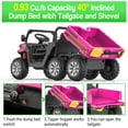 thumbnail image 5 of 24V 2 Seater Kids Ride On UTV Dump Truck, 6-Wheel Electric Ride On Car with Tipping Trailer, Remote Control, Bluetooth Music, LED Lights, Shovel, and Durable Tires for Big Kids, 5 of 8