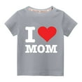 thumbnail image 1 of T-Shirts en Coton pour Enfants à Manches Courtes d'Été à Col Rond Hauts Basiques pour Garçon & Fille & Tout-Petits, 1 of 3