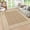Khaki, variant on Area Rug 10x13 Modern Bordered Large Living Room Area Rug Washable Bedroom Throw Carpet with Rubber Backing Low Pile Stain Resistant Contemporary Rug for Dining Room Home Office, Black