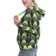 thumbnail image 2 of Picia Peacock Gold Feather Pattern Casual Women's Hoodie, Hooded Sweatshirt with Kangaroo Pocket, Comfortable Pullover with Eye-catching Drawstrings-X-Large, 2 of 7