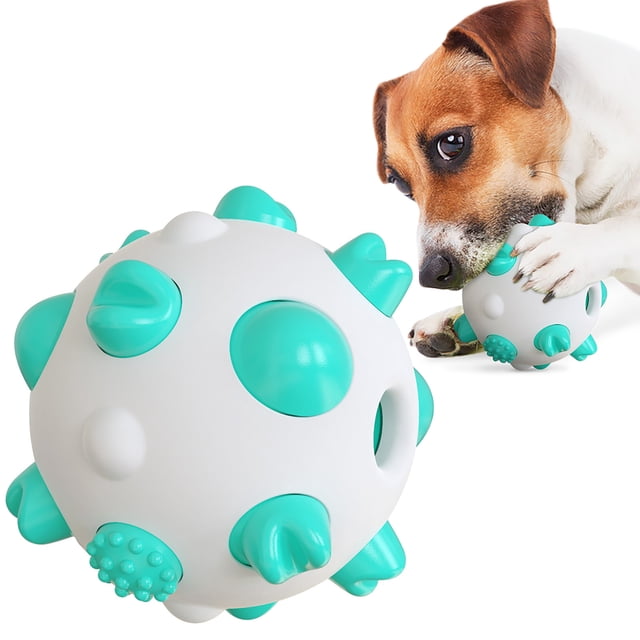 Fiudx Juguete Masticable para Perros, Material de Goma Duradero, Diseño Seguro y No Tóxico, Dispensador de Premios, Entrenamiento para Masticadores Agresivos, Limpieza Dental, Perros Pequeños, Median