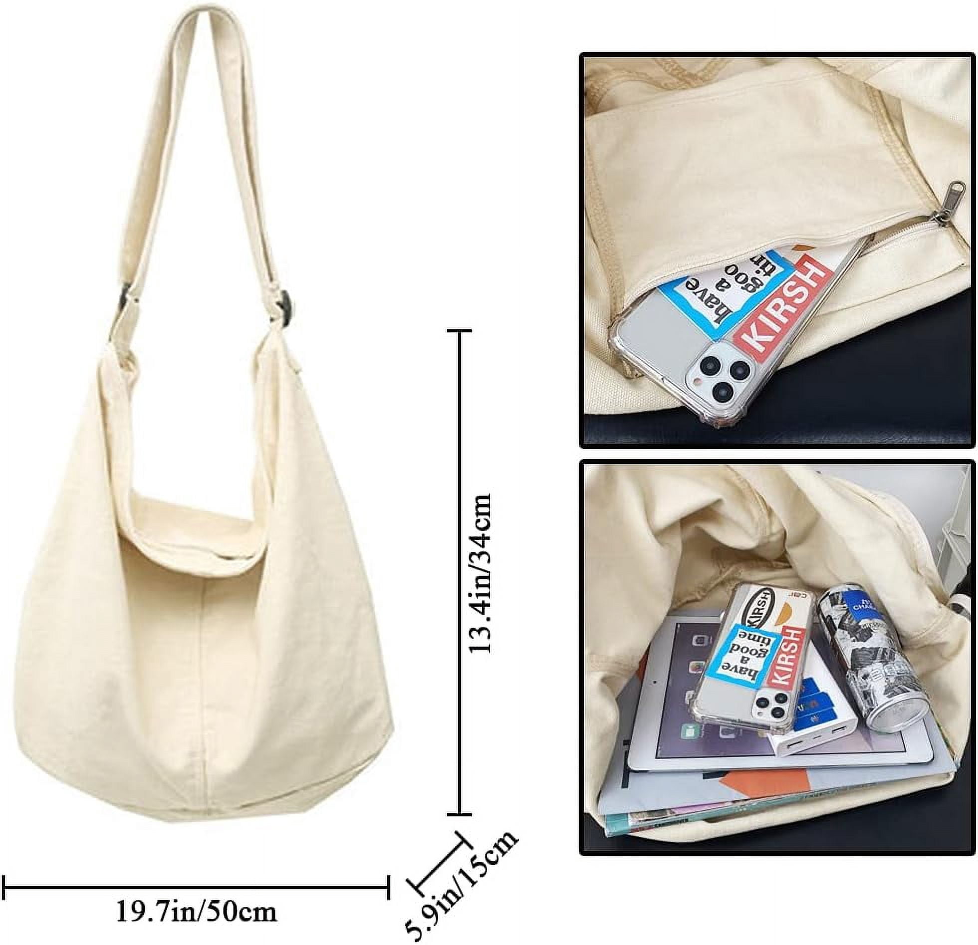 JennyShop Shoulder Handbag with Adjustable Strap, Fashion Canvas Bag Solid Color Crossbody Bag for Women Tote Bag