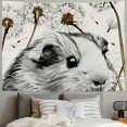 thumbnail image 2 of Wuche  Guinea Pig Tapestry Dandelion Wall Hanging Cartoon Guinea Pig Wall Tapestry for Kids Boys Girls Teens Cute Animal Plant Wall Blanket,Gray White Tapestries Bedroom Decor Large Painting, 2 of 6
