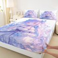 thumbnail image 3 of Feelyou Japanese Anime Girl Twin Sheet Sets, Buttefly Blue Purple Bedding, 3-Piece, 3 of 7