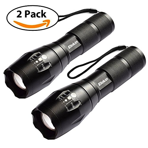 6pcs Adjustable IPX5 LED Flashlight Pocket Torch Light Focus Zoom Lamp 25000LM