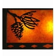thumbnail image 3 of Meyda Tiffany 142265 Amber Mica Balsam Pine 2 Light 14" Wide Semi-Flush Square Ceiling, 3 of 7