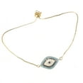thumbnail image 1 of Pulseras de ojo malvado para mujer, cadena de eslabones delicados, pulsera ajustable, regalo de ojo azul para niña, cobre, 1 of 7