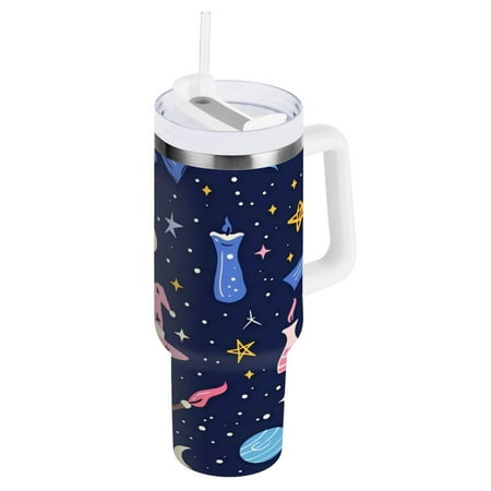 

30 Oz Car Handle Water Cup 9.9x3.5 Inch Stainless Steel Water Cup With Handle Water Cup Car Water Cup Travel Coffee Cup Magic Hat