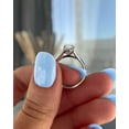 thumbnail image 4 of ESTE ORIGIN 2.00Ct Oval Cut Lab-Grown Diamond Solitaire Engagement Ring – 4 Claw Cathedral Setting, Divergent 2mm Band in 10K White Gold for Women, 4 of 7