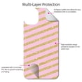 thumbnail image 4 of DistinctInk Custom SKIN / DECAL compatible with OtterBox Symmetry for iPhone 11 Pro (5.8" Screen) - Pink & Gold Print - Diagonal Stripes Pattern, 4 of 5