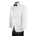 thumbnail image 3 of Mens White Shawl Lapel Formal Single Button Modern Fit Dinner Wool Jacket Tuxedo Suit, 3 of 3