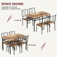 thumbnail image 4 of Yiwa Dining Table Set for 4, Compact Kitchen Table and 4 Chairs, 5-Piece Kitchen Table Set, Space-Saving Design for Small Space, Dining Room, Apartment, 4 of 5