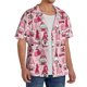 thumbnail image 2 of Balery Garden Gnomes Camisa Casual de Manga Corta con Botones para Hombre, Texturizada, Estilo Cubano, para Playa, Verano-3X-Large, 2 of 5