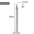 thumbnail image 1 of Embout de Fraisage en Forme de V 3.175mm 20-60 Degrés Extrémité Carbure 3D, 1 of 8