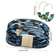 thumbnail image 5 of Linyer Bracelets Earrings Leopard Print Pendant Attractive Wristband Vintage Style Good Craftsmanship Fashion Jewelry for Women Girls blue, 5 of 5