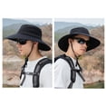 thumbnail image 5 of Sun Hat for Men/Women, Waterproof Wide Brim Bucket Hat Foldable Boonie Hat for Fishing Hiking Garden Safari Beach - black, 5 of 5