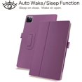 thumbnail image 4 of Epicgadget Case for iPad Air 5 10.9 Inch (2022) / iPad Air 4 10.9 Inch (2020) / iPad Pro 11 11 Inch (2021) Auto Wake/Sleep PU Leather Stand Cover with 2 Pieces Glass Screen Protector (Purple), 4 of 6
