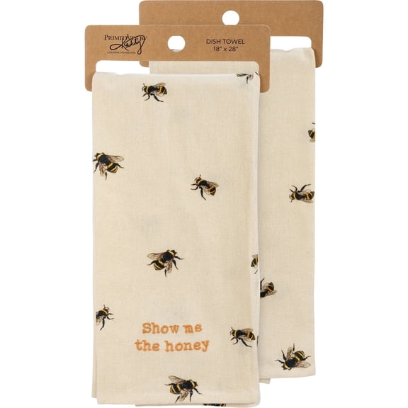 Primitives by Kathy Kitchen Towel, Small, Show Me The Honey