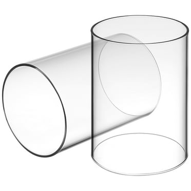 ITSELFER 2pcs Clear Hurricane Candle Shades Tealight Holder Decor Candle Shade Cylinder Candle Holder Candle Holder Supplies Decorative Glass Candle Shades