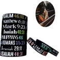 thumbnail image 3 of Bible Verse Bracelets, Charm Silicone Bracelet Wristbands Religious Inspirational Christian Gifts Rubber Scripture Bracelet for Men Women, 3 of 5