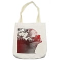 thumbnail image 1 of Modern Tote Bag, Double Exposure Woman Portrait Combined with Rocky Mountain Pine Trees Image, Cloth Linen Reusable Bag for Shopping Books Beach and More, 16.5" X 14", Cream, by Ambesonne, 1 of 2
