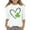 White, variant on lnmuld Cute Tops Stylish Girls Graphic St Patricks Day Tee Fashionable Versatile Round Neck Three Quarter Sleeve Casual Shirt Size:3-4 Years