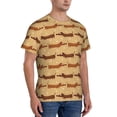 thumbnail image 2 of Bixox Men's Dachshund Dog Puppy Printed Short Sleeve Skinny Athletic T-Shirt, 2 of 6